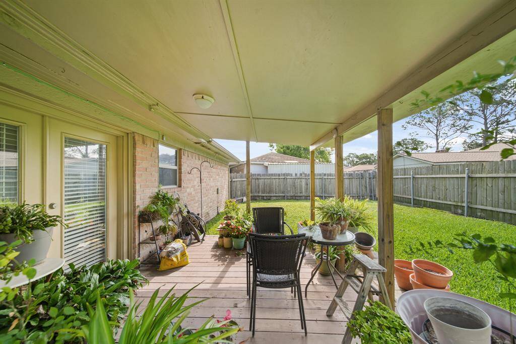 Nice shaded back patio