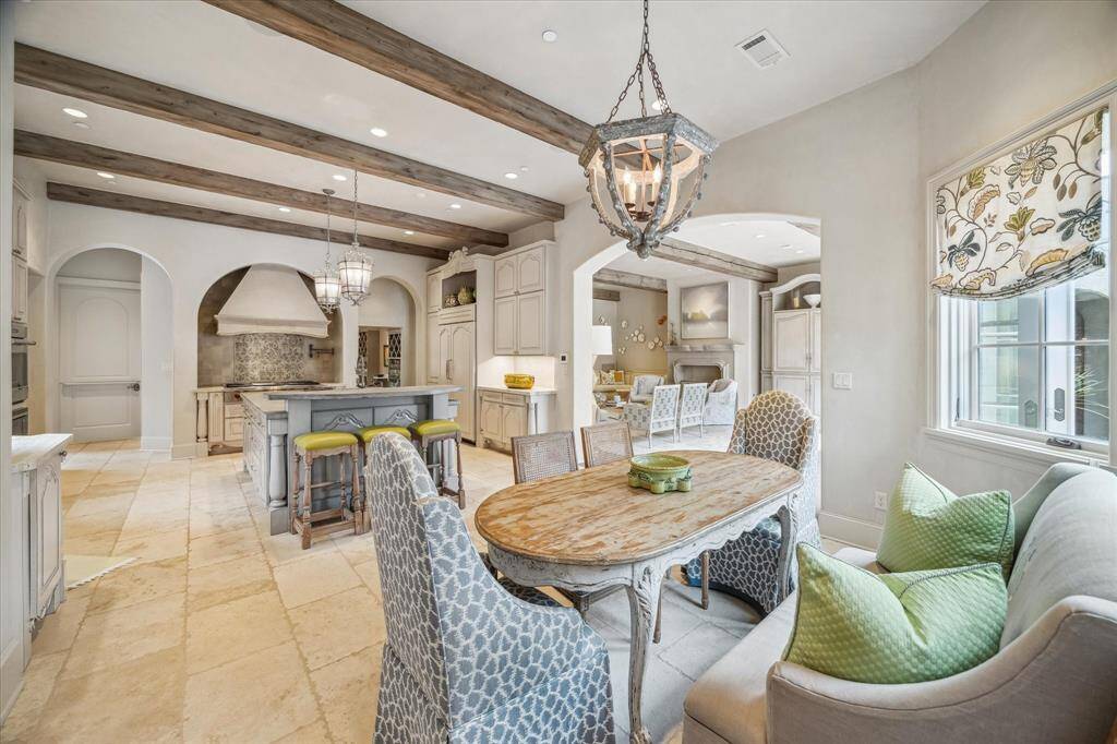 The breakfast room is a perfect gathering place for family and friends.
