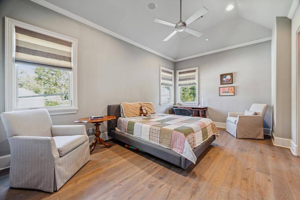 This suite also includes great windows, two closets and private bath.