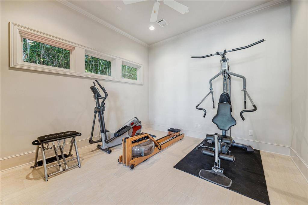 The outdoor casita is a great flex space and is perfect for guest, exercise room or additional entertaining room.