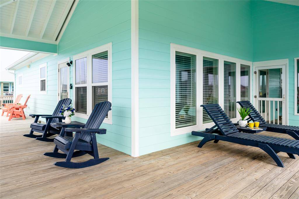 The wraparound porch allows you to take in the salt air in whatever setting you prefer! All patio furniture is INCLUDED!