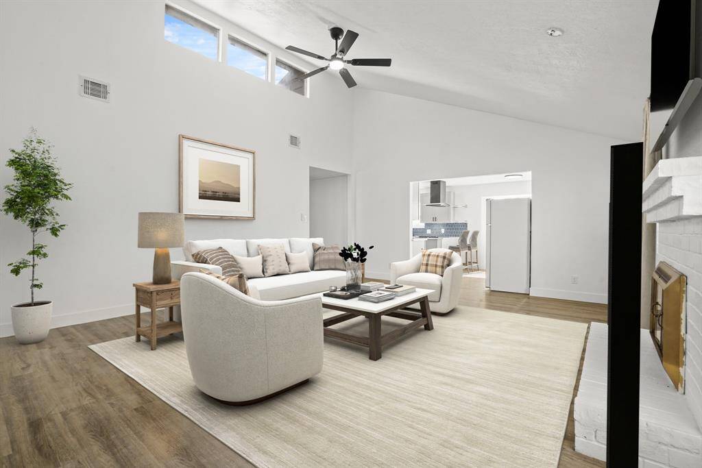 Living room staged furniture photo