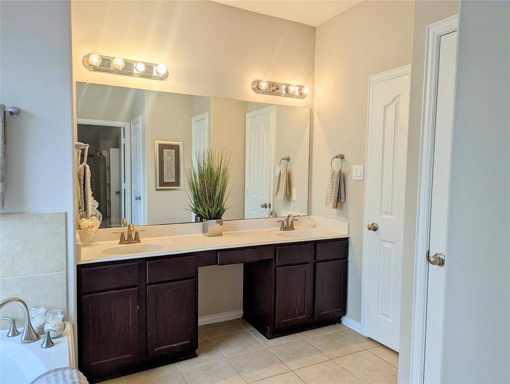 Double sink vanity.