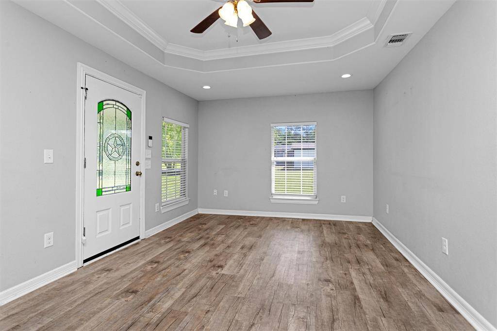 New wood floors in the living areas