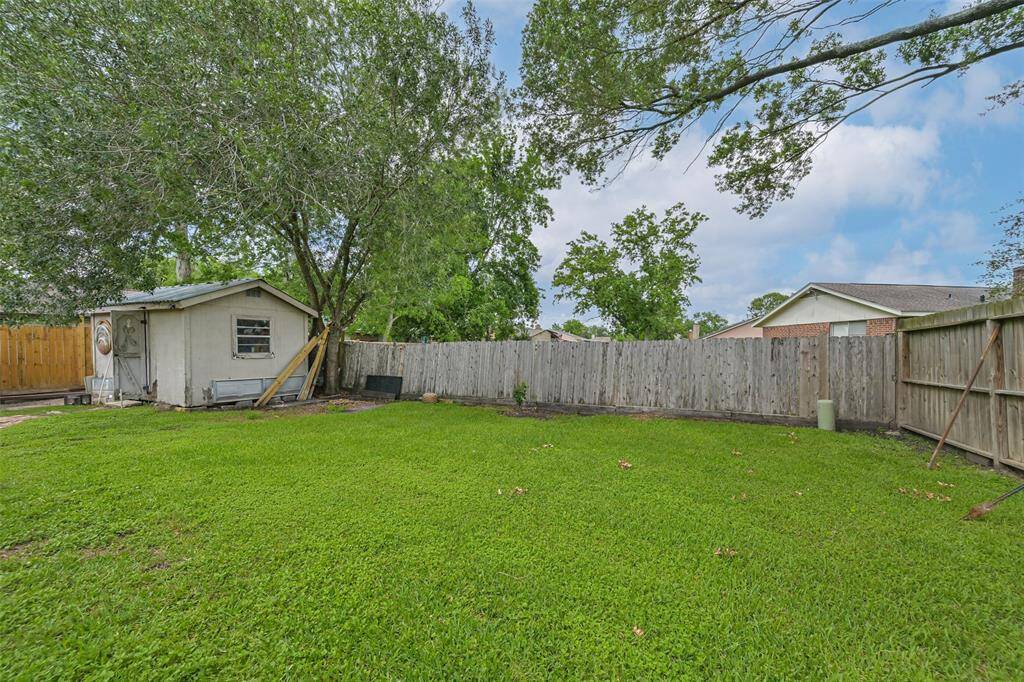 Spacious back yard.