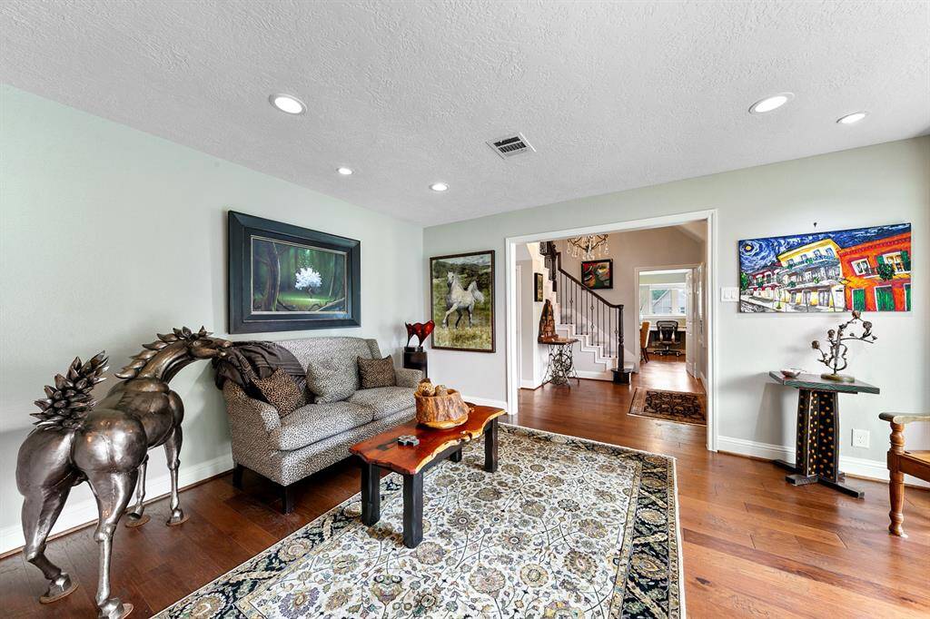 A perfect backdrop for the Sellers' art collection; every room is a clean slate with natural light, soothing paint hues and warm oak floors.
