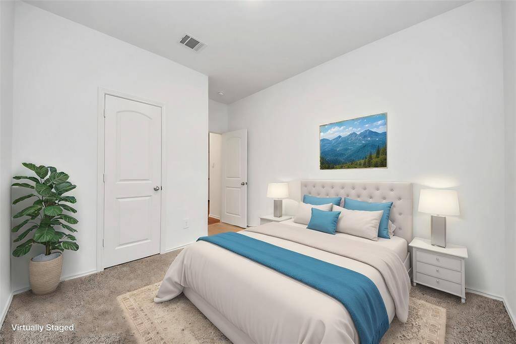 Secondary bedroom on first floor **virtually staged**