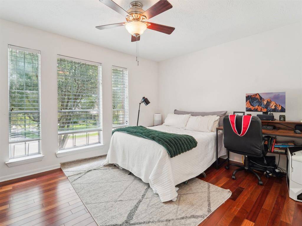 Bedroom 2 is located upstairs and at the front of the house.