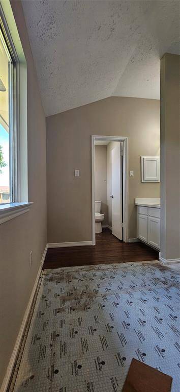 Primary Bath with Quartz counter and new Brushed Nichol Faucet. Carpet to be installed soon.
