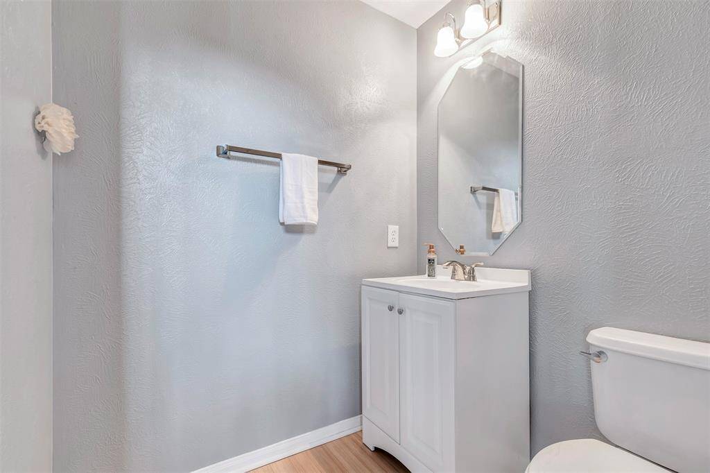 Powder room conveniently located off the entrance hall.