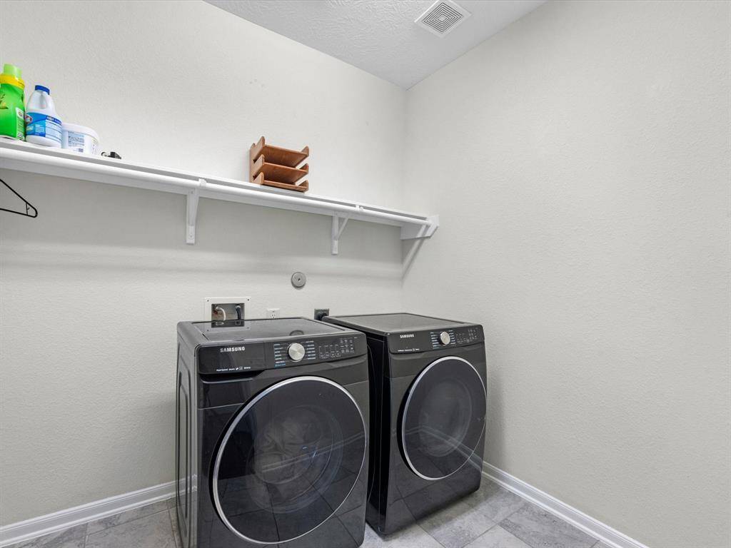 The laundry machines are included.