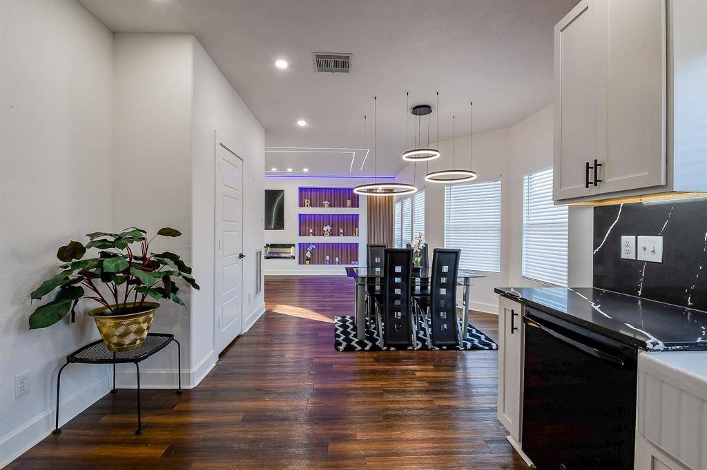 View to the living room from the kitchen!