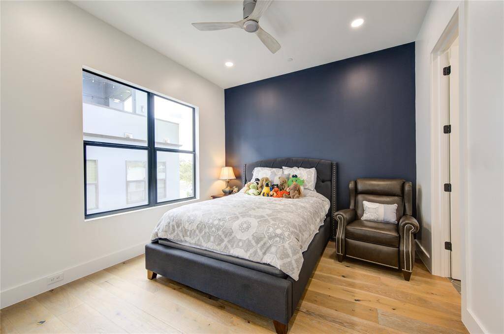 Bedroom on 3rd floor with walk-in closet and private bath.