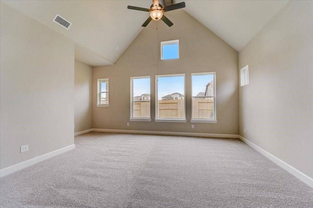 EXAMPLE PHOTO: Huge Master offers a cathedral ceiling as well!
