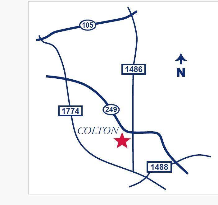 Colton is conveniently located Just S of Hwy 249 (Aggieland Expressway) and F 1486