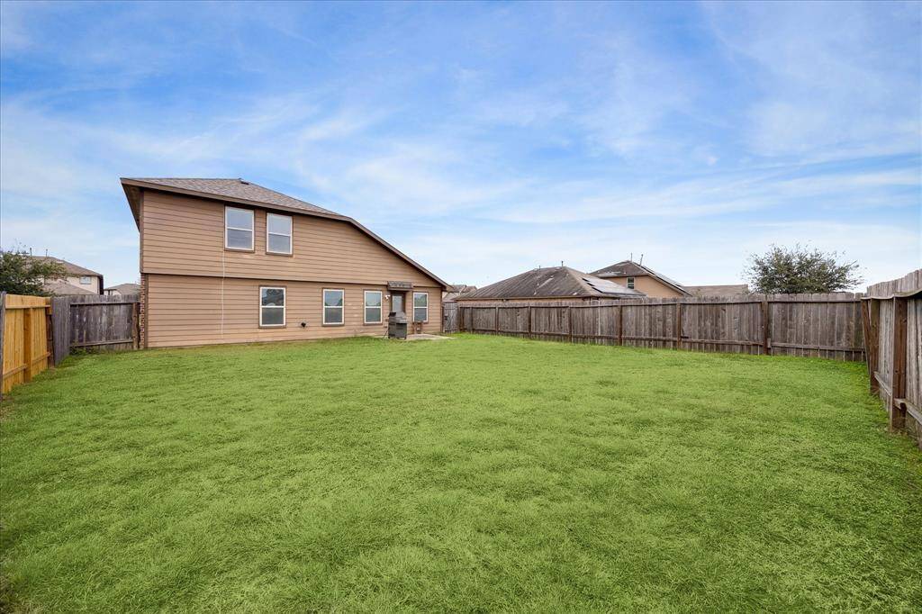 Fully fenced backyard