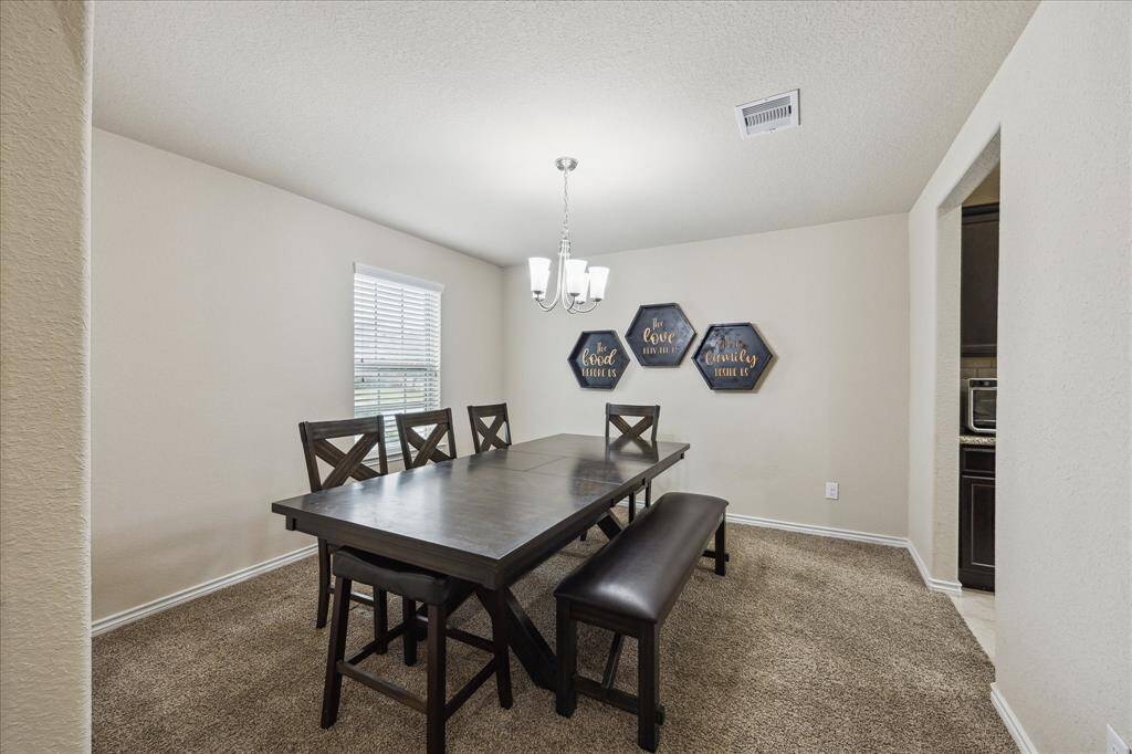 Enter the home you'll see formal dining on the left