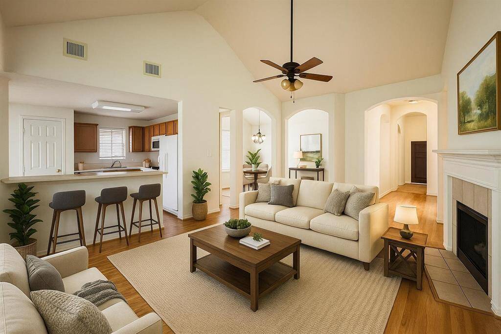 Virtual Staging of Living area
