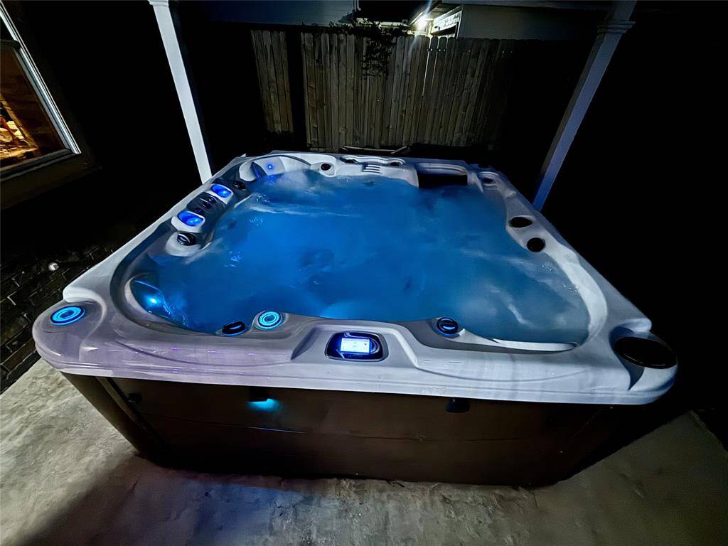 Jacuzzi tub rocking in the night