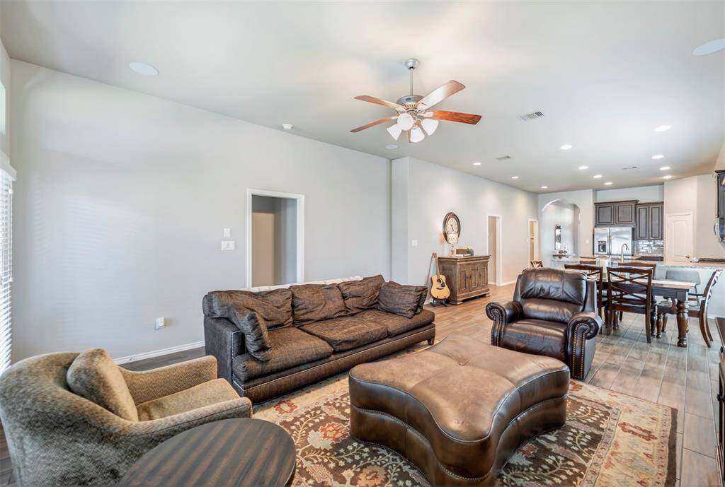 Open family/dining/kitchen area