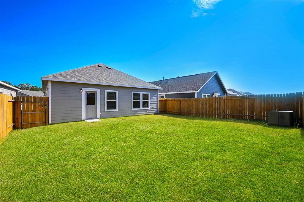 Your entire backyard is fully surrounded by privacy fencing.