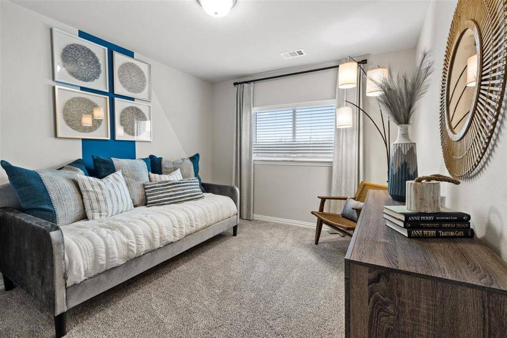 Representative photo of the Crockett floor plan by History Maker Homes, primary bathroom, approximate completion date is June 2025