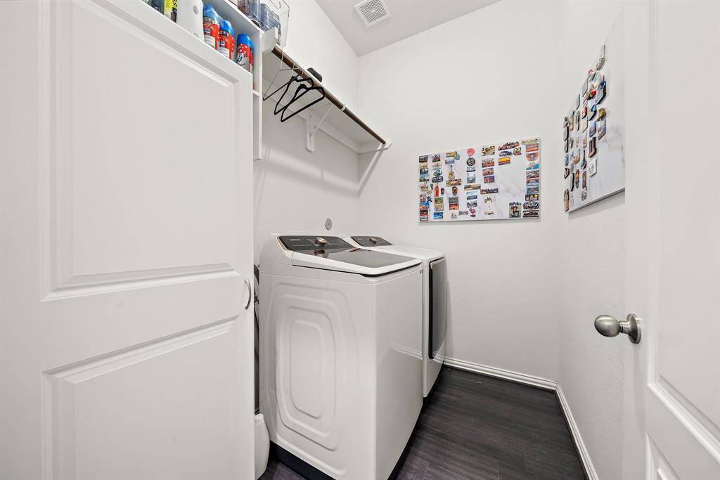Convenient laundry room located just off the garage.