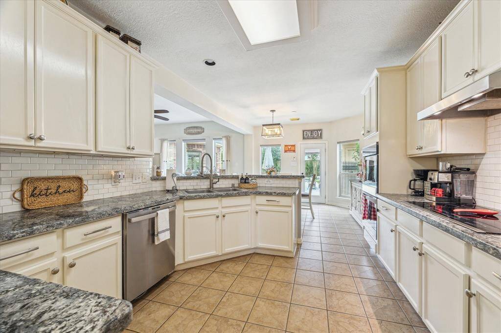Open Concept Kitchen ~ Smart Contemporary Styling!!!  Kitchen has been remodeled and features Luxury Granite Counter Tops, Custom Tile Backsplash, 36" Induction Cooktop, Double Convection Ovens and a Brand New Energy Efficient Dishwasher!