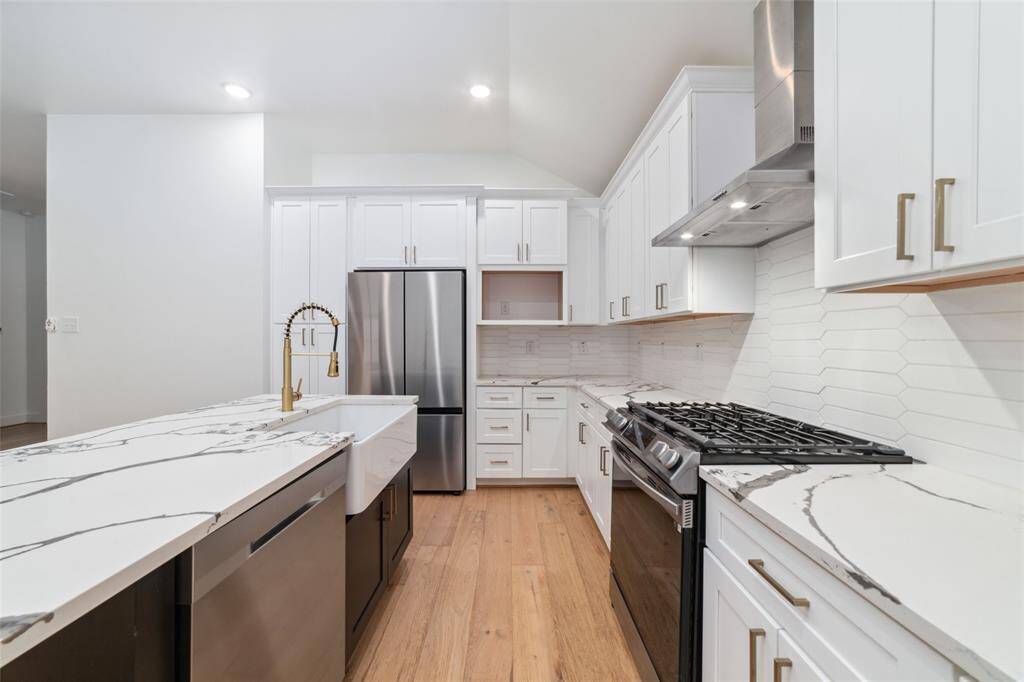 A closer look at the marble countertops