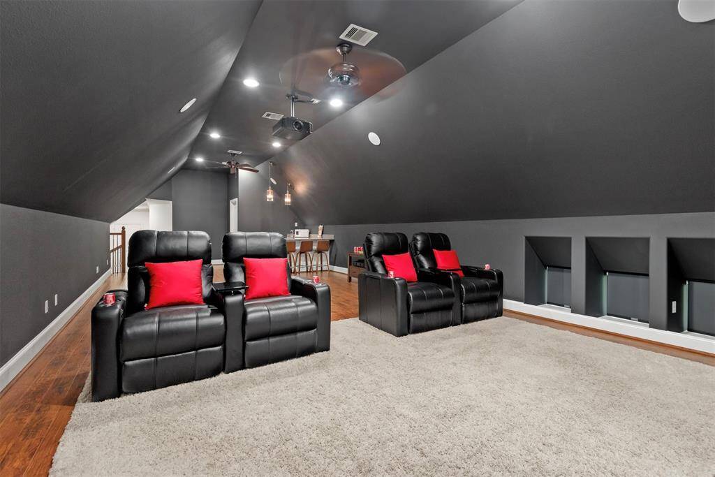 Another view of the amazing theater room.