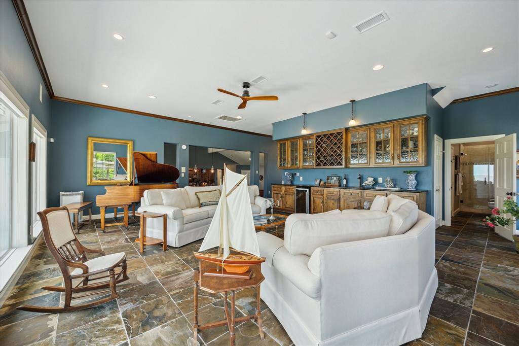 This view across the spacious family room is toward the entry.