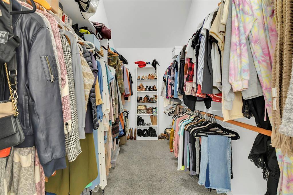 Her huge walk-in closet.