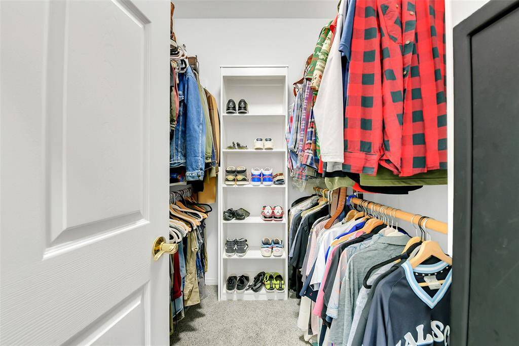 His huge walk-in closet.