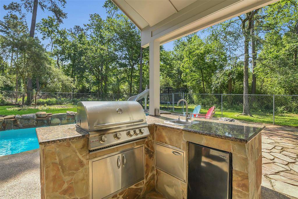 Outdoor kitchen.