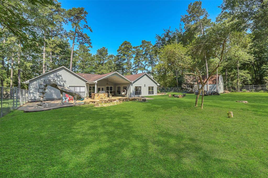 Huge fenced back yard.