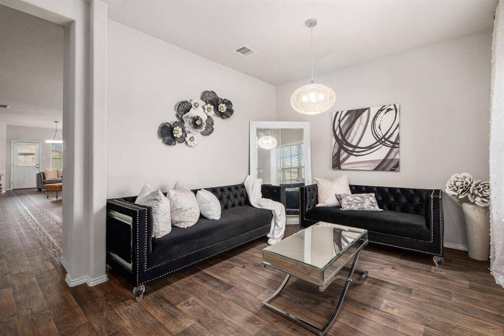 Digitally staged living area