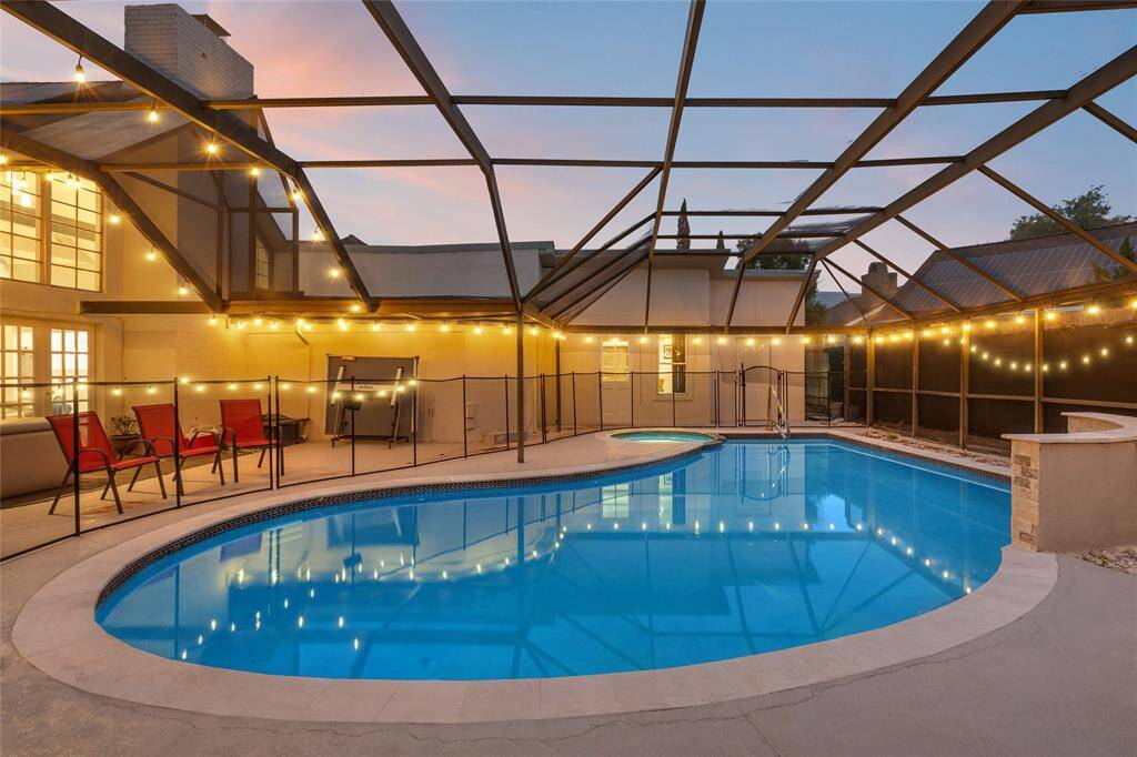 Enjoy the tranquil ambiance of the pool, complete with ambient lighting for evening dips.