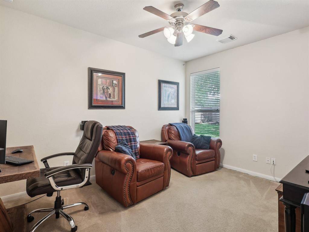 Bedroom 4 could be an office, as it has French doors. It also has a spacious closet.