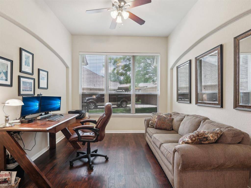 The Formal Dining Room is being used as an office.
