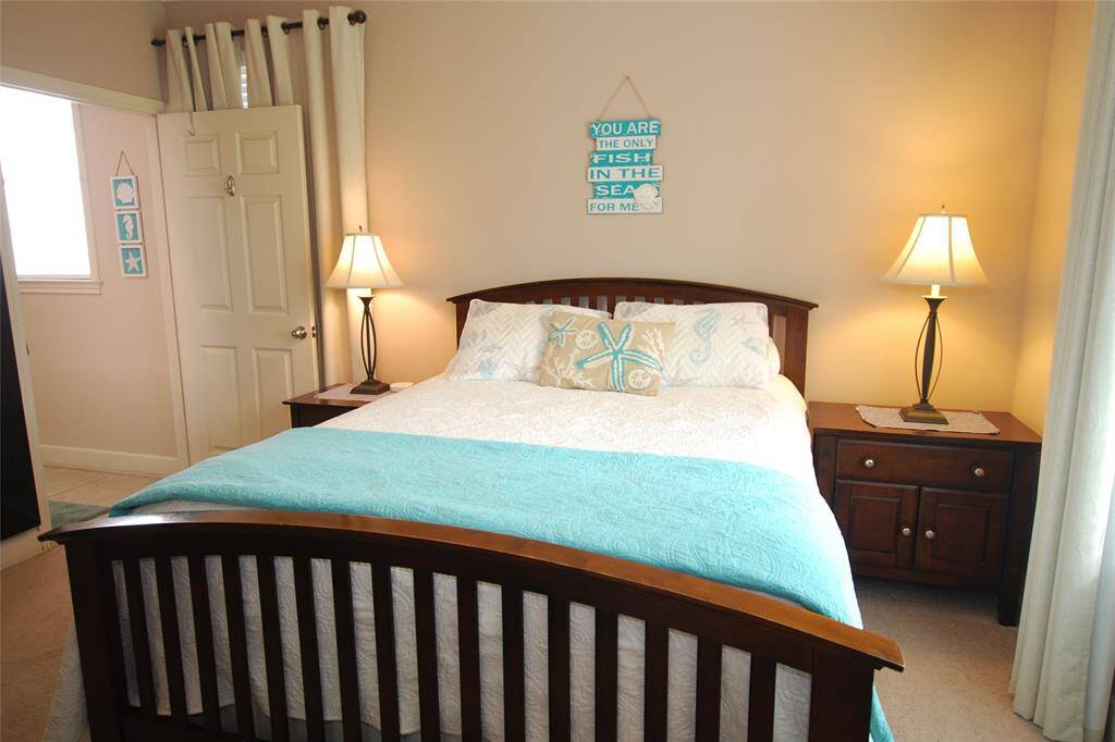 Primary bedroom has a walk-in closet and ensuite bath.