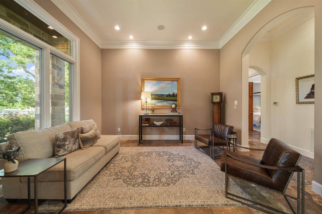 Serene formal living space.