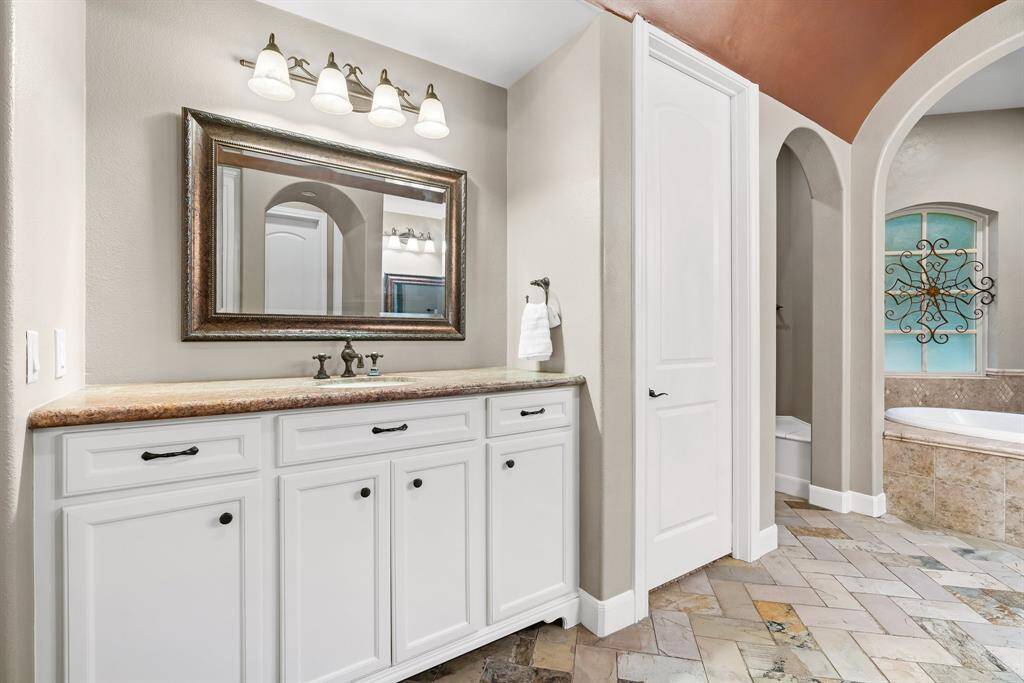 Dual sinks in primary bathroom.