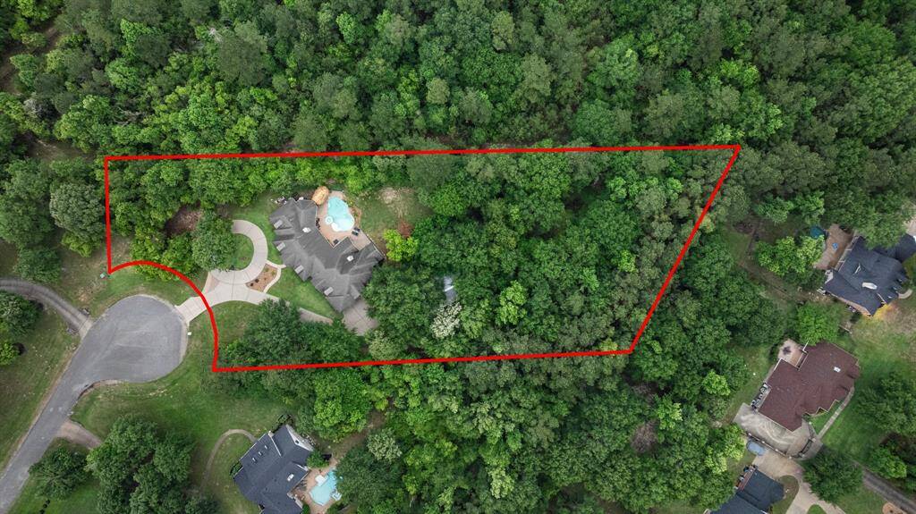 Aerial view of the property.