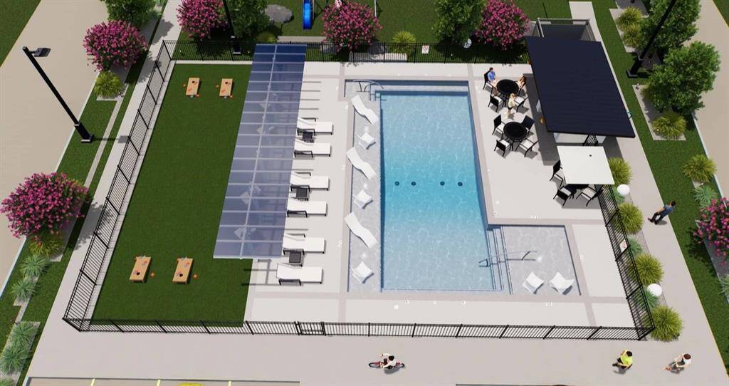 The swimming pool will definitely be the highlight of this community.