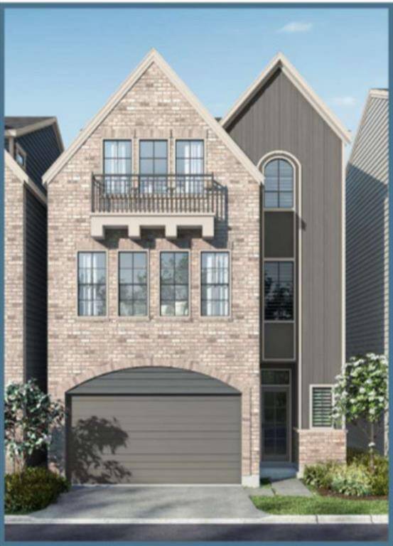 This Trinity floor plan has four bedrooms and 4 1/2 baths, with a computer alcove and a wonderful huge game room on the top floor. This is the other exterior for the Trinity plan.