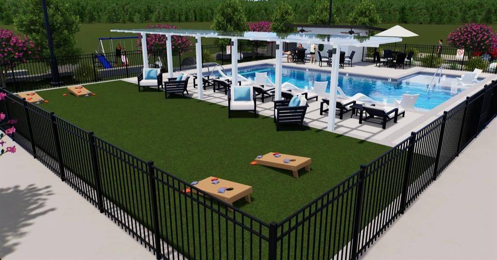 There will be a green space for games and enjoying your friends and family.