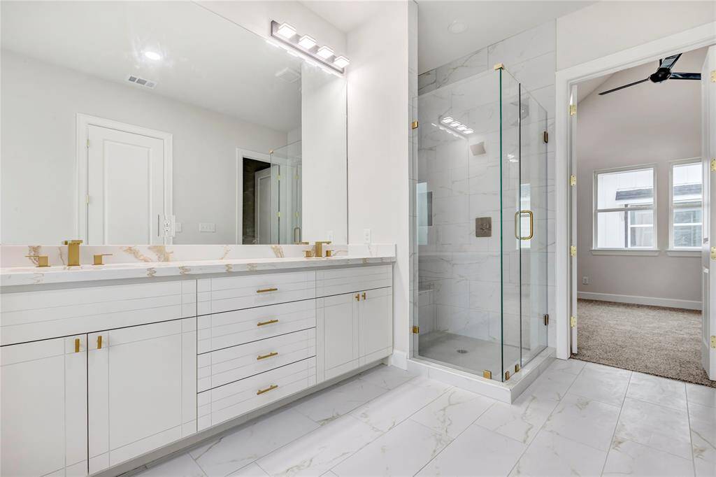 Enjoy a double sink vanity for convenience in the mornings!