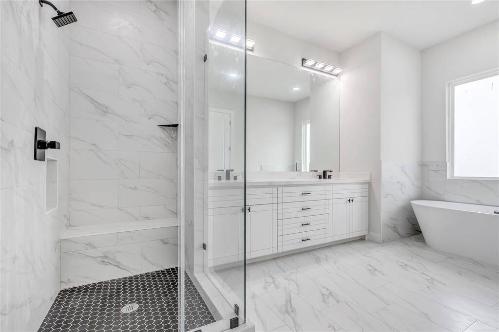 Enjoy a double sink vanity for convenience in the mornings!