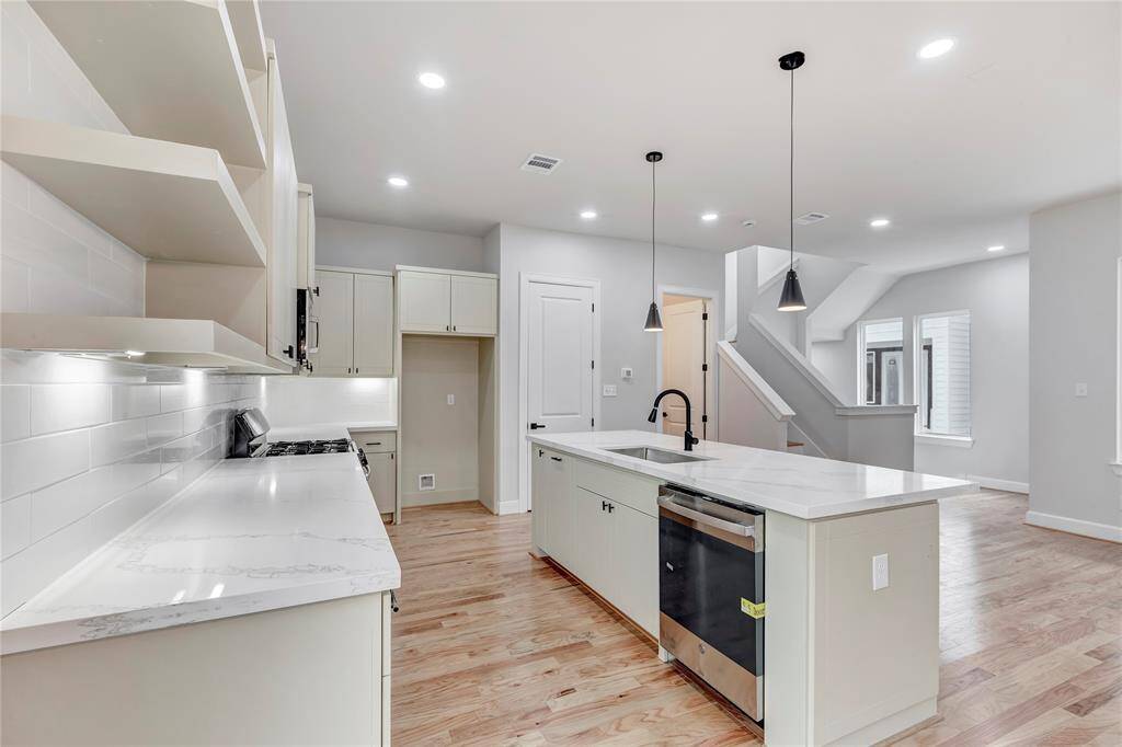 Another view of the kitchen area.