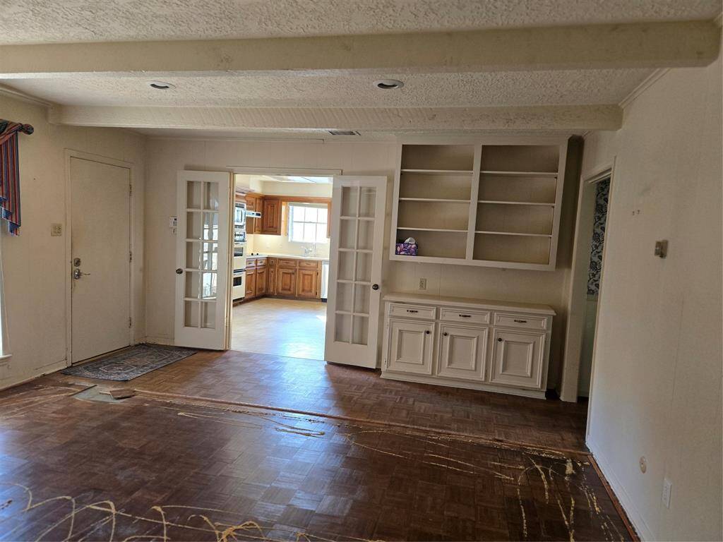 Family room looking into the kitchen